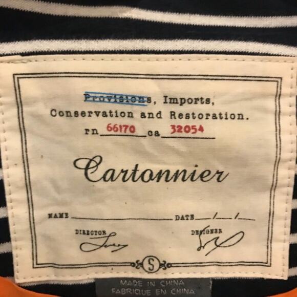 Anthropologie Cartonnier En Route Blazer Button Women's Size Sm Nautical Striped - Picture 6 of 8